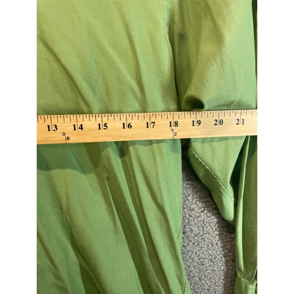Ralph Lauren Shirt Mens 16 1/2 Green Yarmouth Pinpoint Oxford Cotton Button Down - Picture 4 of 8